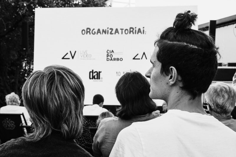 organizatoriai festivalyje Klaipėdos Skrynai